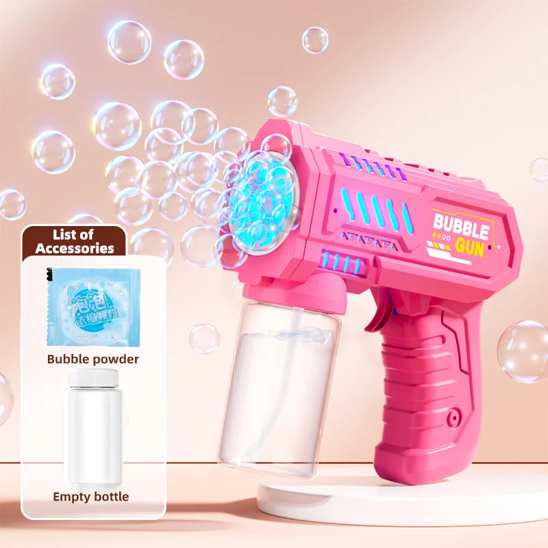 Fully Automatic Bubble Gun Rocket Bubble Machine, Amusement Park Automatic Bubble Blower, Outdoor Toy, Suitable for Children, Be