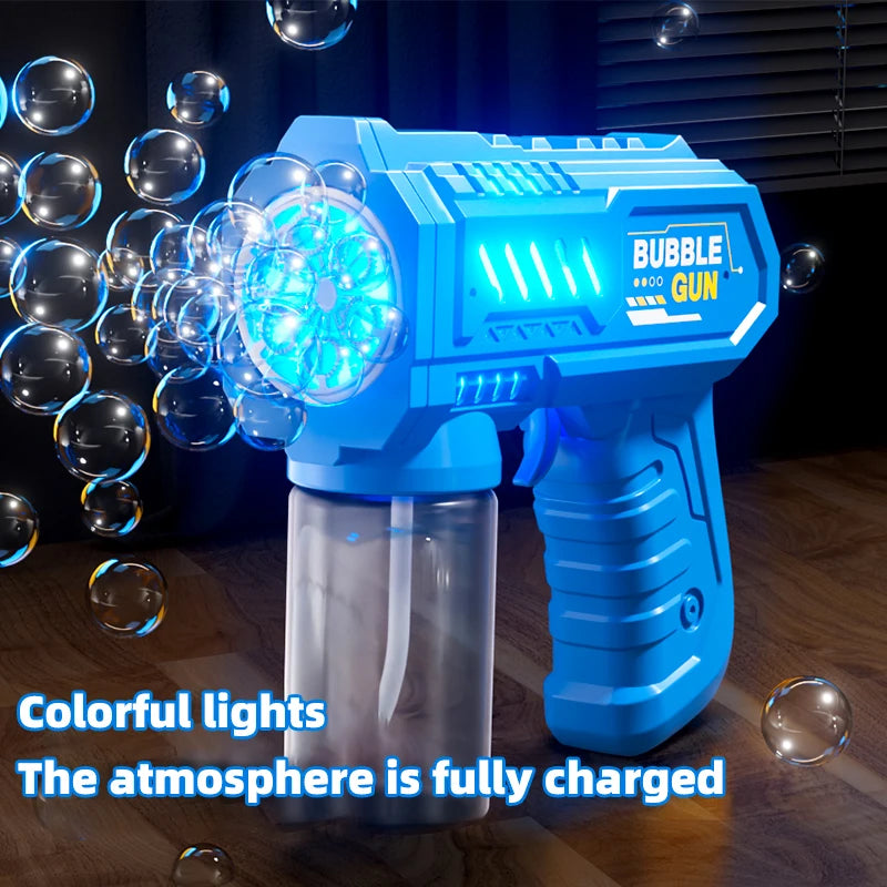 Fully Automatic Bubble Gun Rocket Bubble Machine, Amusement Park Automatic Bubble Blower, Outdoor Toy, Suitable for Children, Be