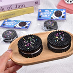 Simulation Oreo Stress Relief Squishy Toy. Creative Cookie Cake Super Soft Squeeze Toy. Sandwich Biscuit Antistress Gadget.